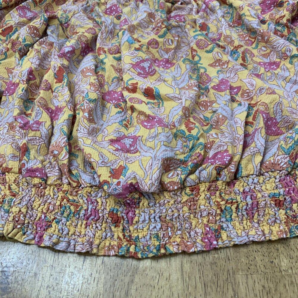 Cupcakes and Cashmere Womens Sz M Peasant Blouse Fall Floral Cottagecore Boho​​ - Picture 5 of 7